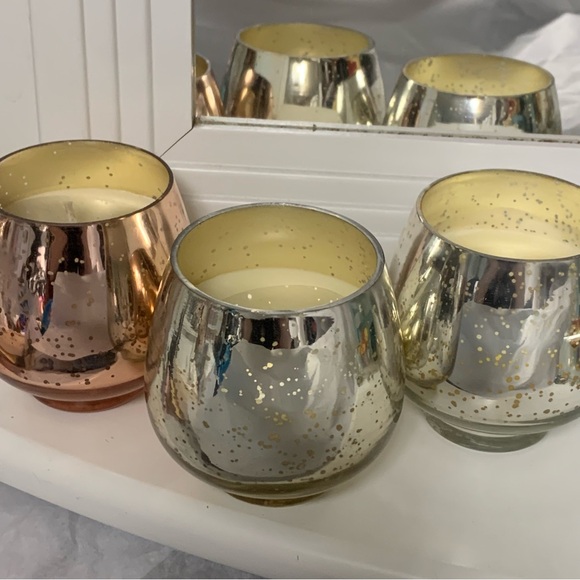 ULTA SET OF 3 SCENTED FILLED MERCURY GLASS CANDLES IN GIFT BOX! Limited Edition - Picture 2 of 14